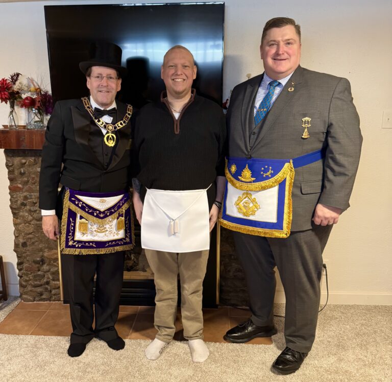 Grand Master Making Anthony Stegeman a Master Mason